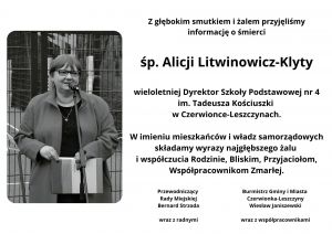 Żegnamy Alicję Litwinowicz-Klytę, byłą Dyrekt