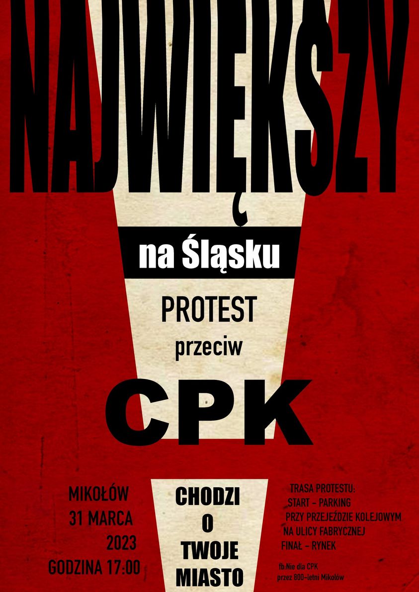 Plakat - Protest przeciwko CPK