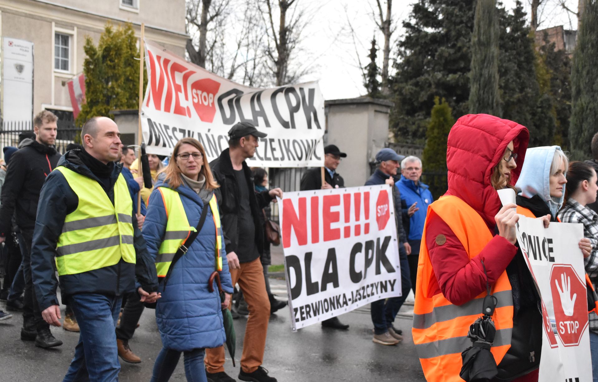 Protest przeciwko CPK w Mikołowie